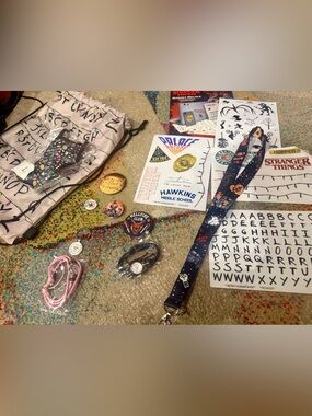 Stranger Things Large Collectible & Accessories Lot – Hawkins / Hellfire Club